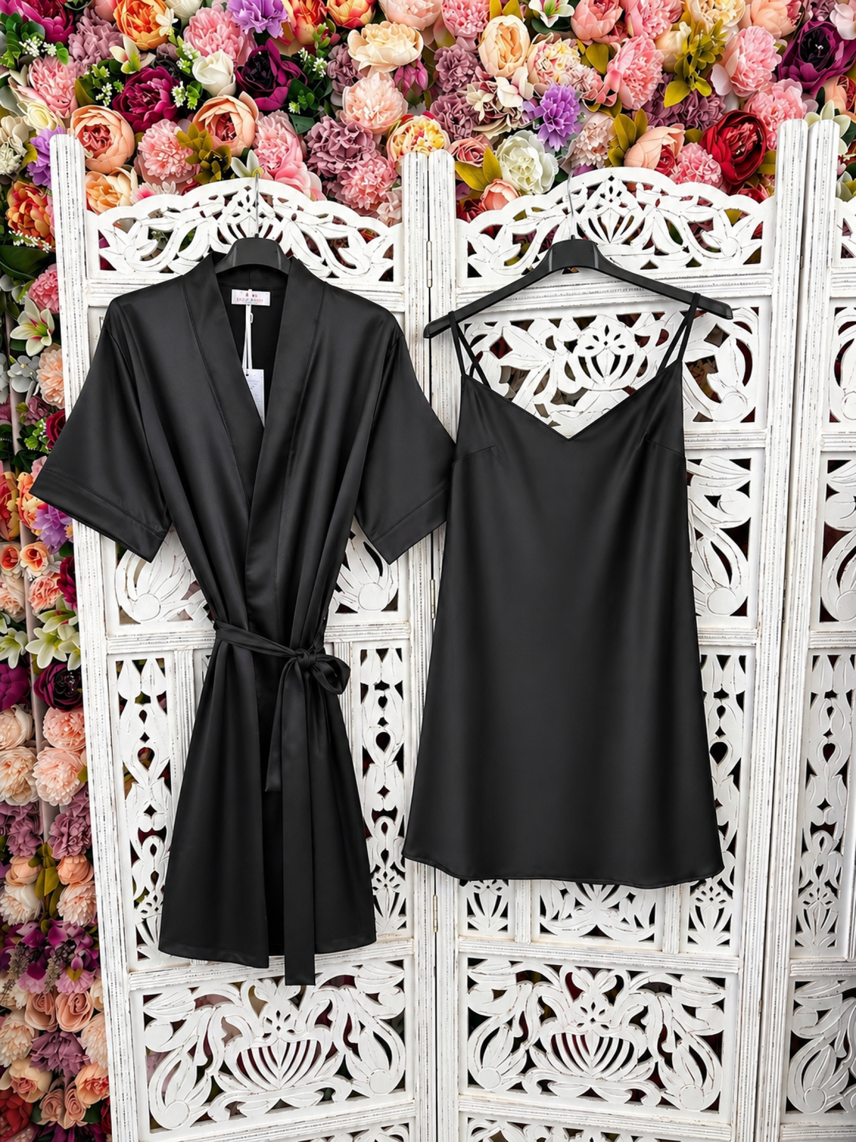 Satin set Black