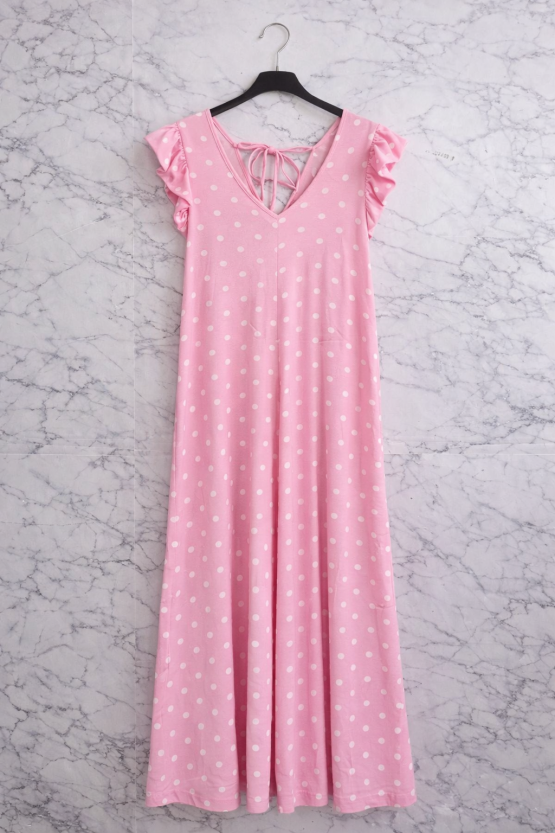 Jumpsuit polka ροζ 