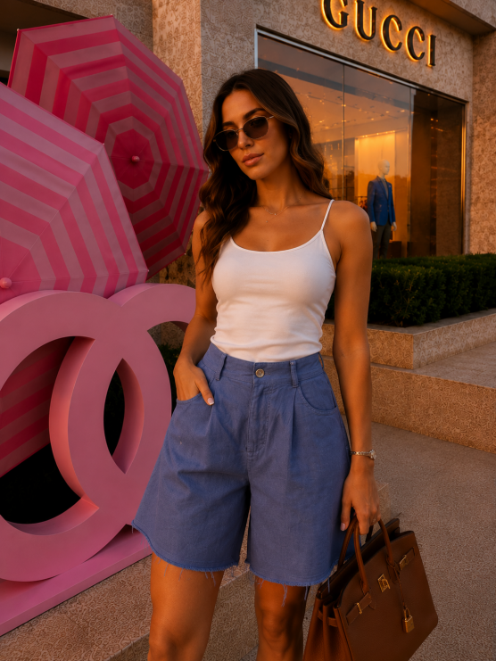 Βερμούδα Bali μπλε