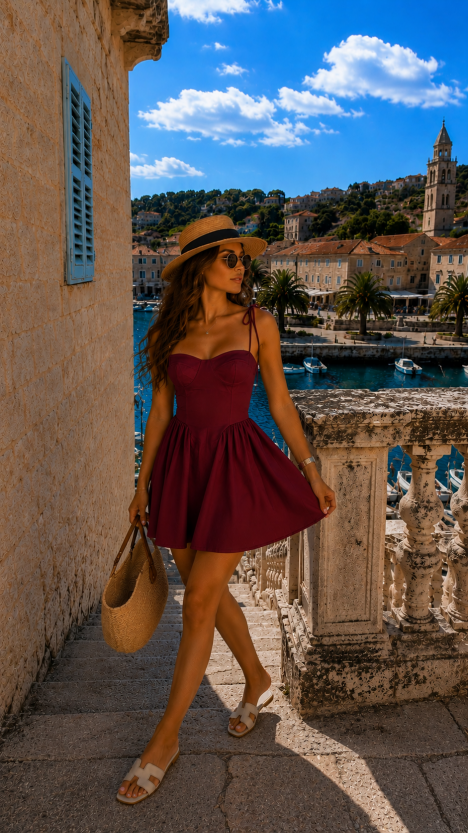 Φόρεμα  Leros μπορντο