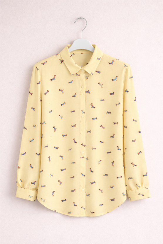 Πουκάμισο lily κίτρινο 