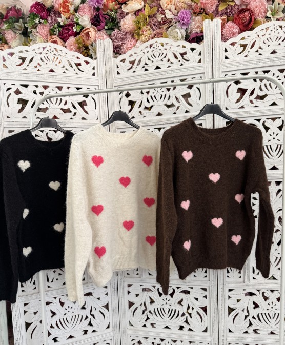 Πλεκτό heart μαύρο