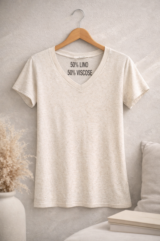 T-shirt rem μπεζ 