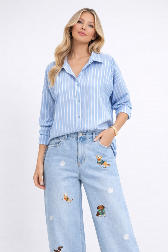 Πουκαμίσα solei γαλάζια 