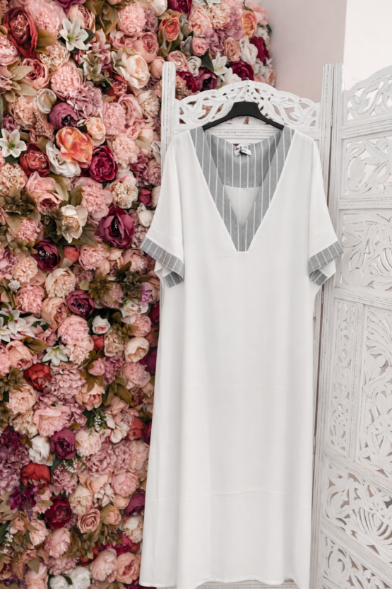 Καφτανι-φόρεμα λευκό 