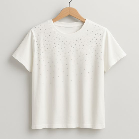 T-shirt sparkle λευκο