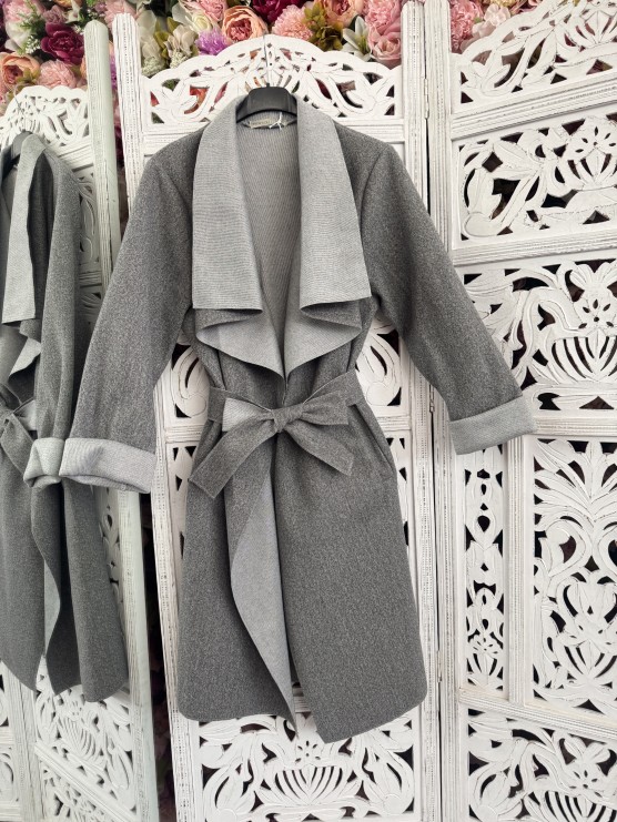 Waterfall coat γκρι