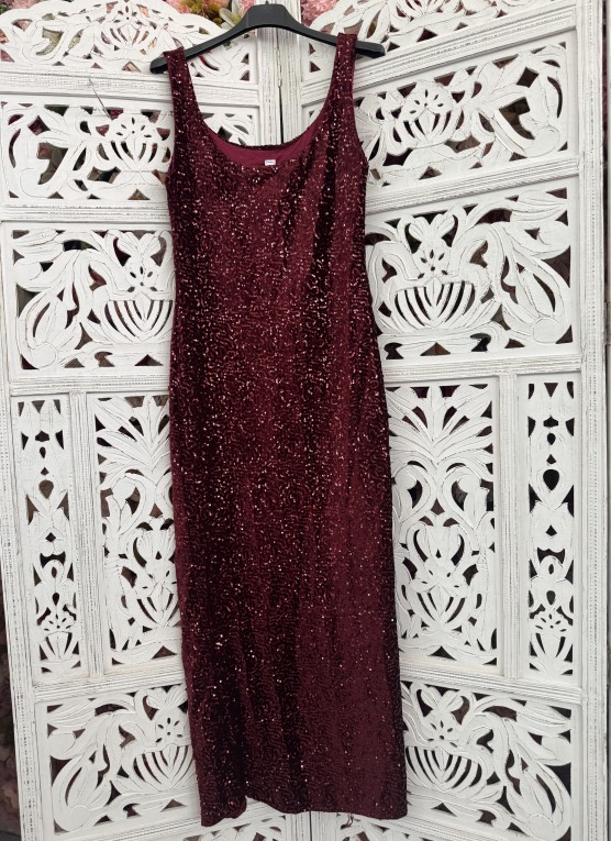 THE SPARKLE DRESS wine