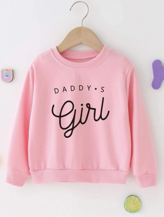 Baby φούτερ ”daddy’s girl” pink 
