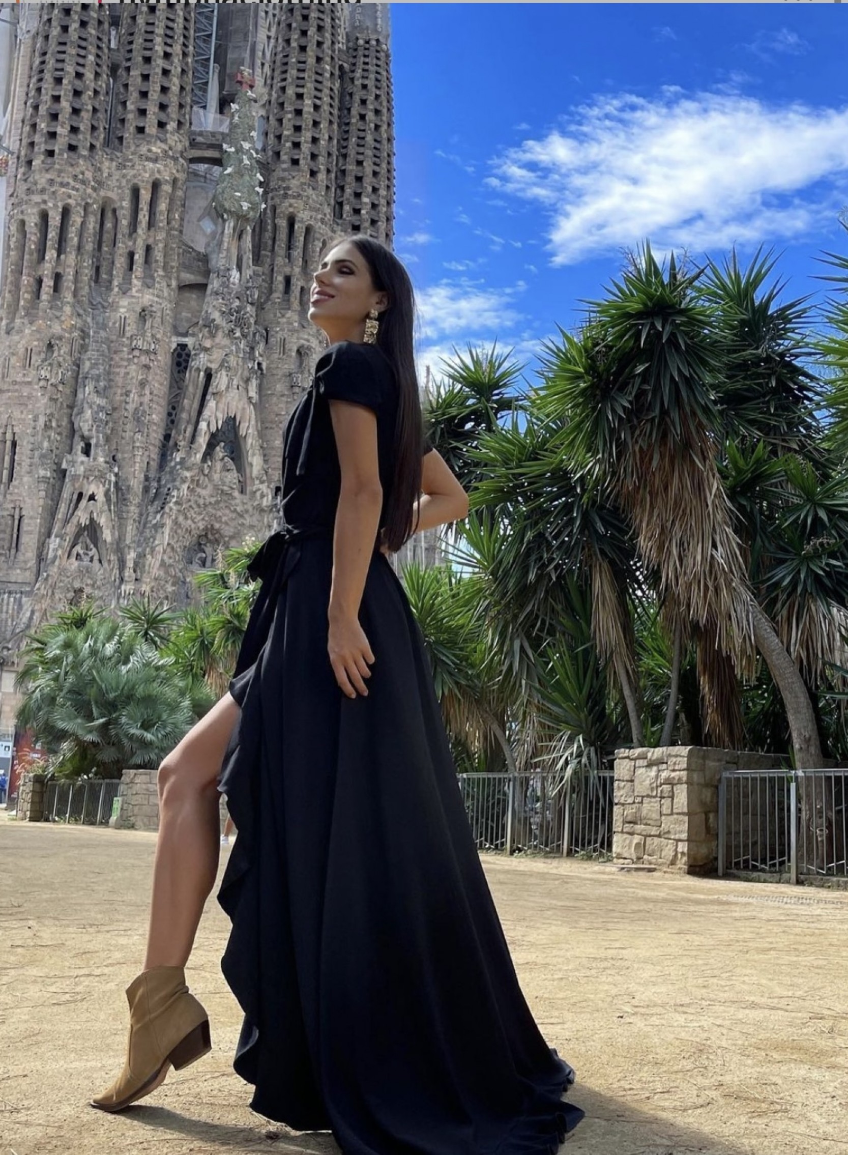 Daria satin dress μαυρο